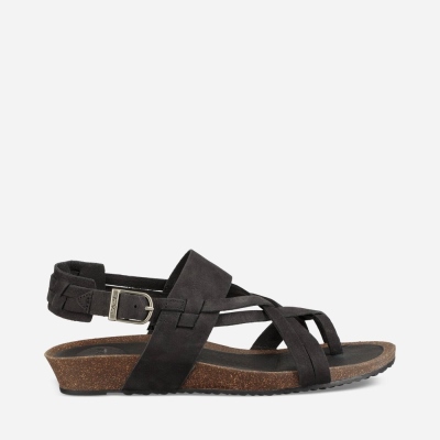 Teva Ysidro Extension - Women's Teva Wedge Sandals - Black | India (VNGE18639)